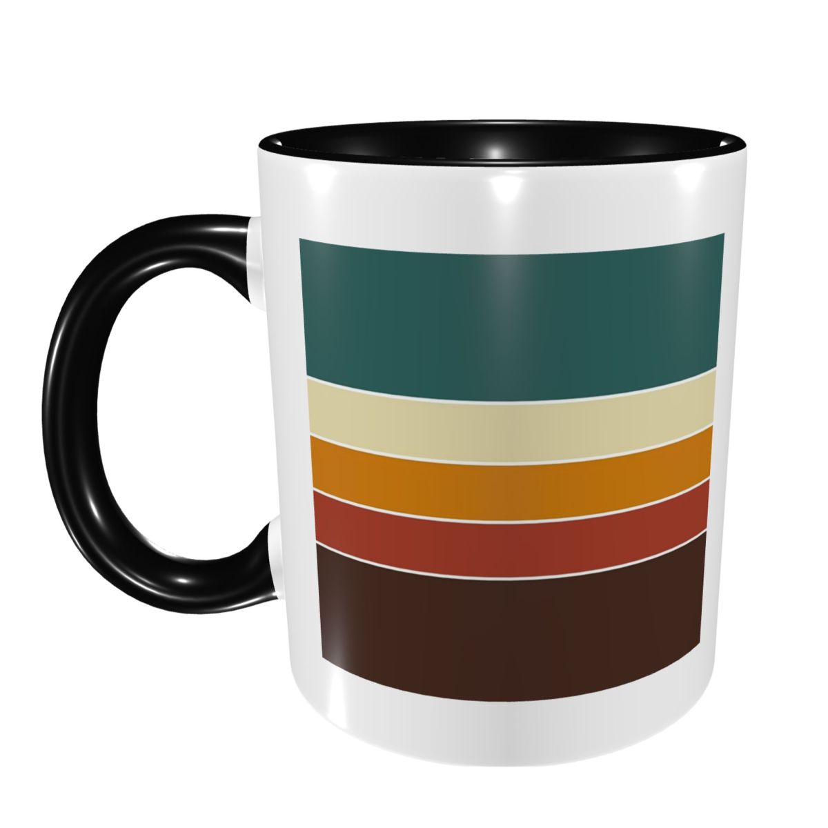 Coffee Tea Icon - Iconic 70s Nordic Vintage Retro Stripes