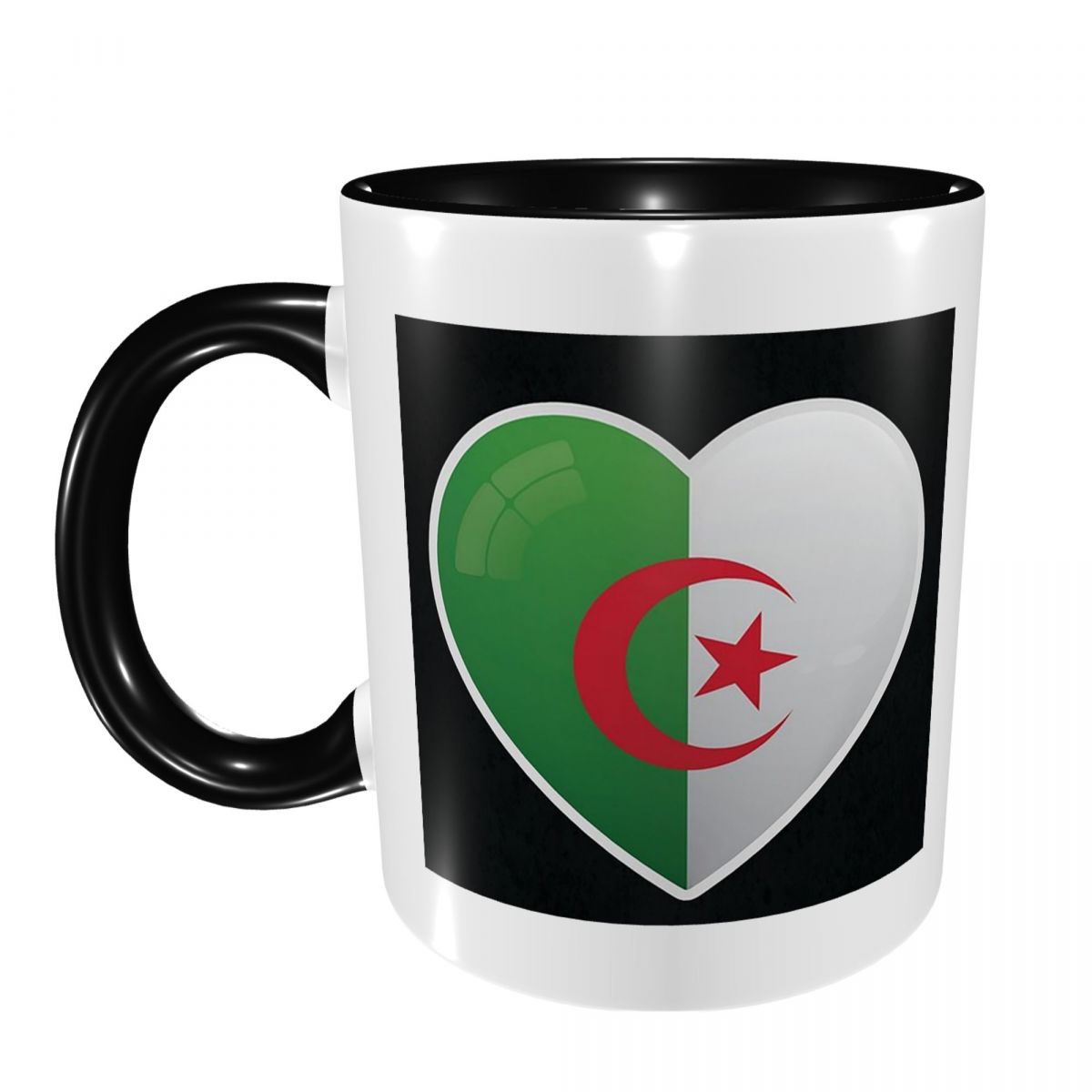 Coffee Tea Icon - Algeria Algerian Flag Love Icon Mug