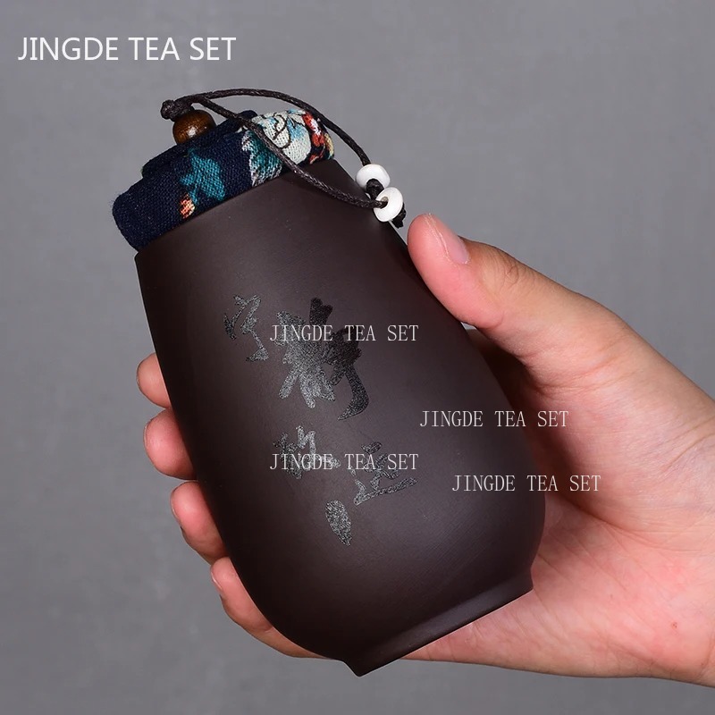 Coffee Tea Canister Set - Chinese Purple Sand Small Tea Jar