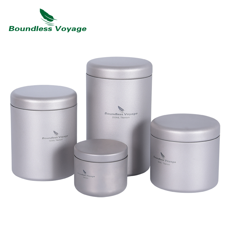 Coffee Tea Canister Set - Boundless Voyage Titanium Tea Caddy Canister