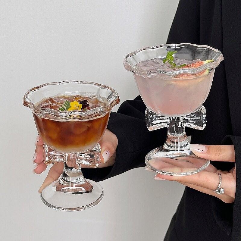 New Bow Glass Cute Water Cup C - Mug Tea Coffee ulasan dan harga