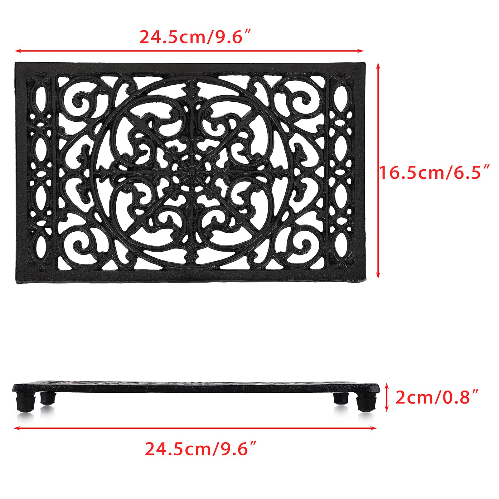Rectangle Cast Iron Trivet Hea - Cast Iron Teapot ulasan dan harga