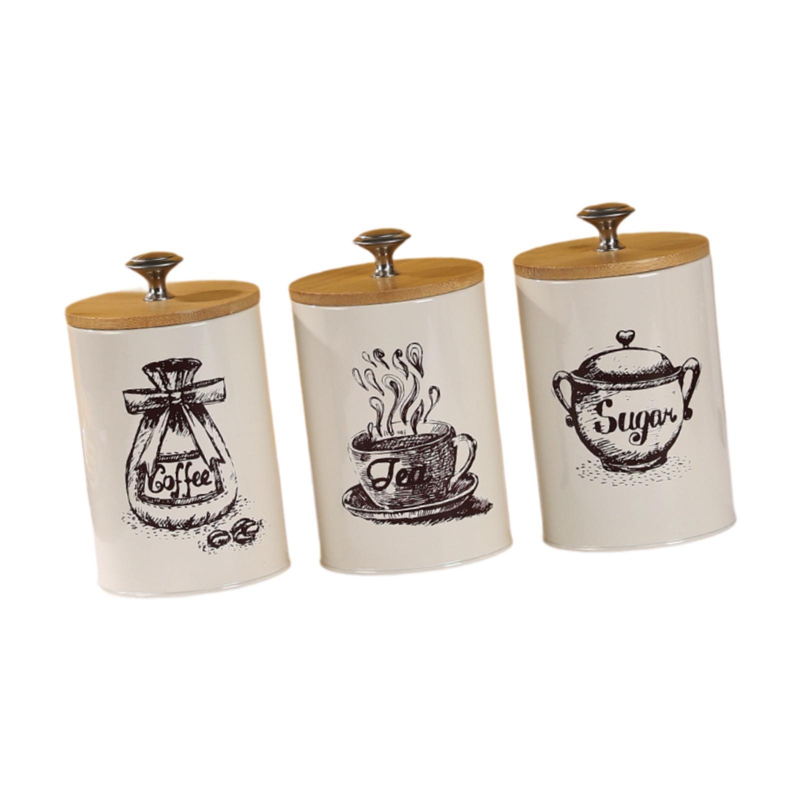 Farmhouse Coffee Tea Sugar Can - Coffee Tea Canister Set ulasan dan harga