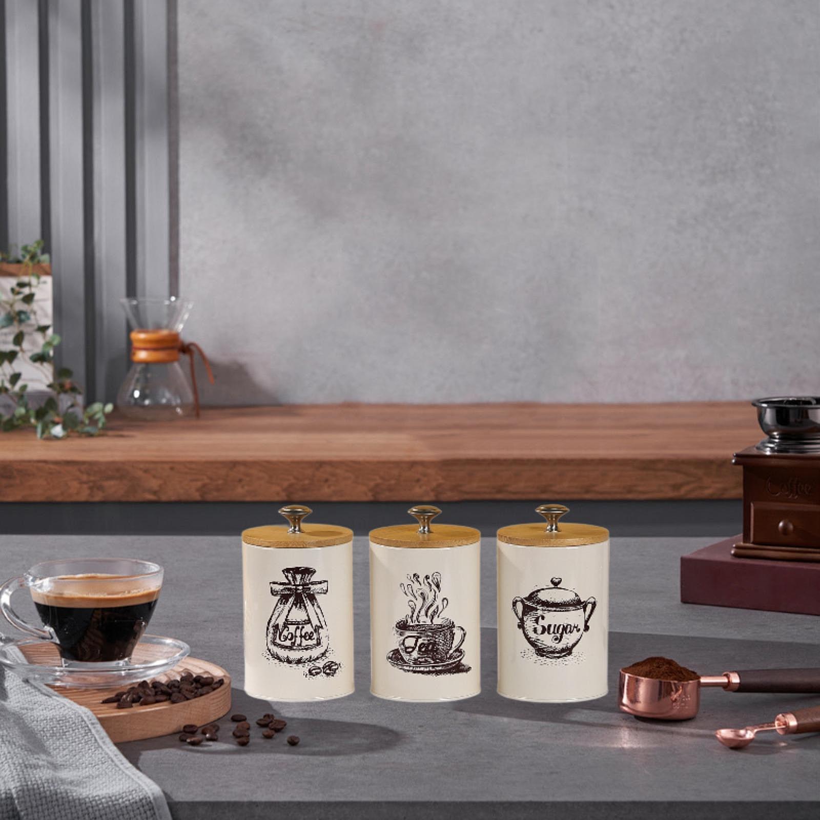 Farmhouse Coffee Tea Sugar Can - Coffee Tea Canister Set ulasan dan harga