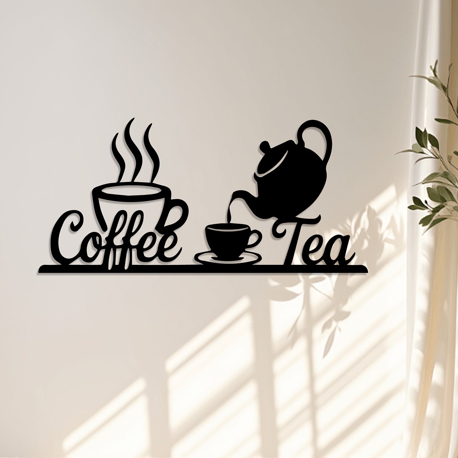 1pc Rustic Metal Coffee & Tea  - Coffee Tea Icon ulasan dan harga