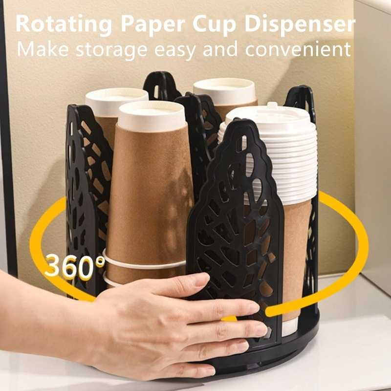 360° Rotatable Cup Holder 4 Co - Dispenser Coffee And Tea ulasan dan harga