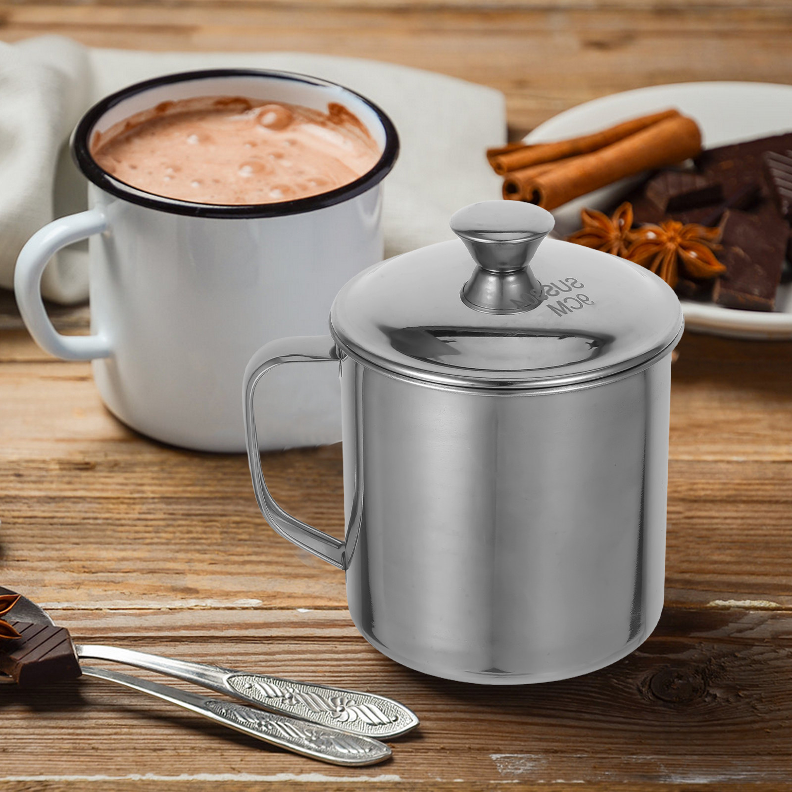 Stainless Steel Cup Double Lay - Mug Tea Coffee ulasan dan harga