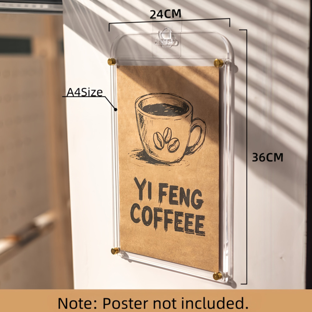 1PCS A4 Display Stand Transpar - Coffee Tea Menu ulasan dan harga