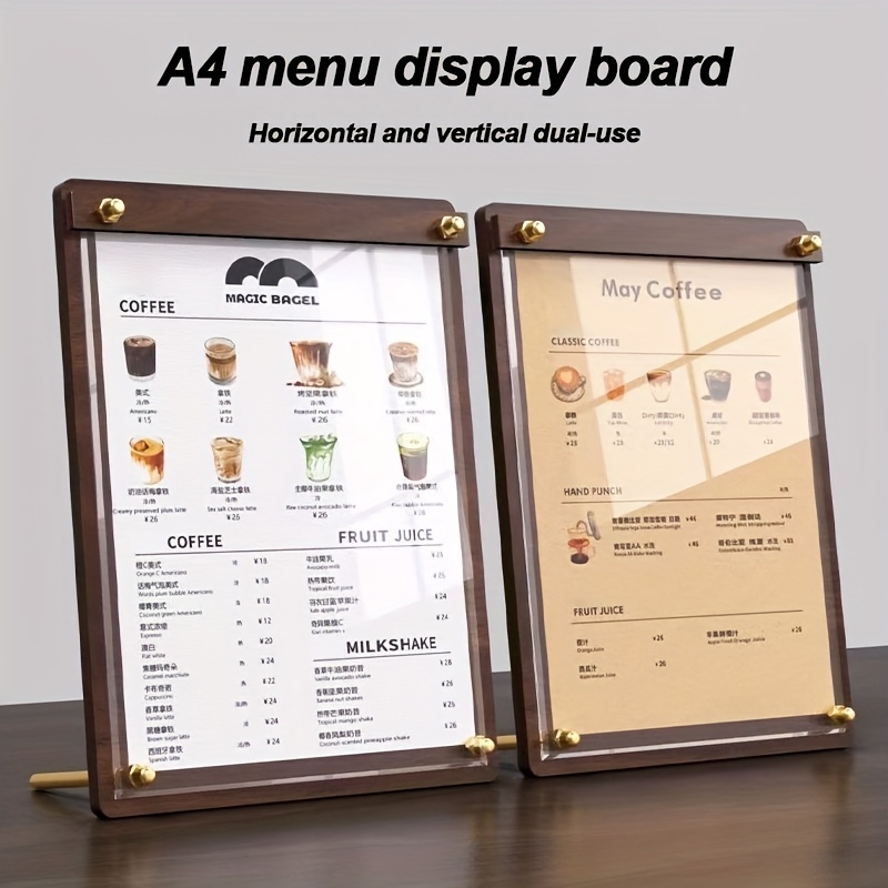 1Pc Solid Wood Desktop Clip Co - Coffee Tea Menu ulasan dan harga