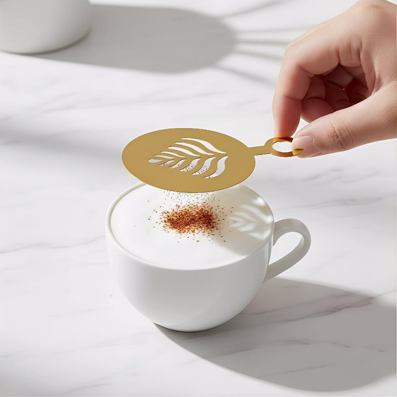 4Pcs Stainless Steel Coffee St - Coffee Stencil Art ulasan dan harga