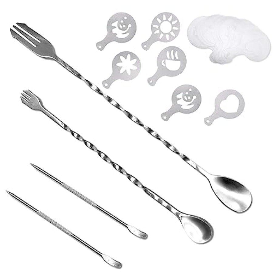 36 Pcs Coffee Art Maker Set, 3 - Coffee Stencil Art ulasan dan harga