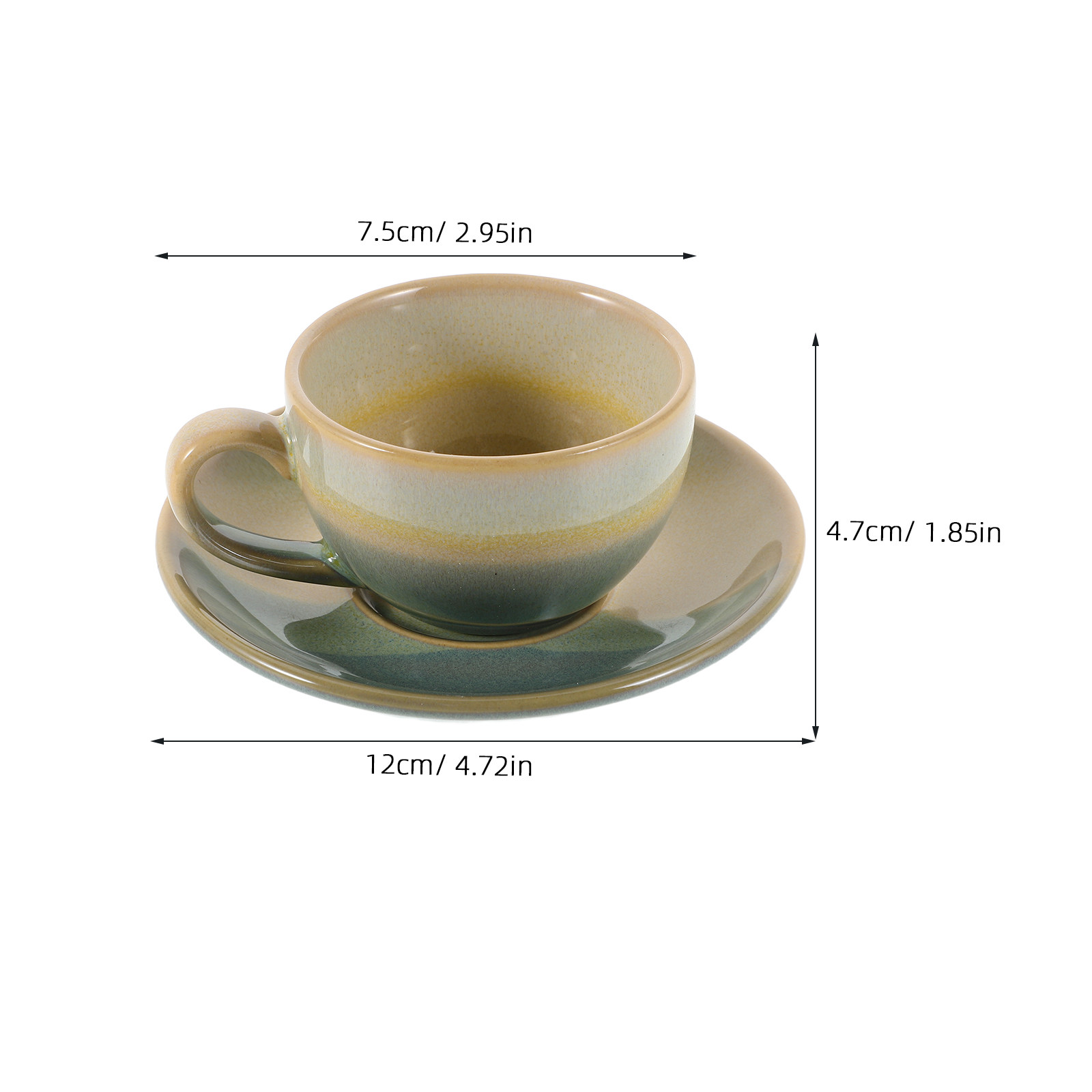 1Set Ceramic Coffee Cup Saucer - Mug Tea Coffee ulasan dan harga