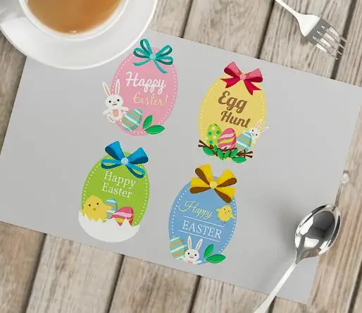 Cartoon Easter Bunny Eggs Prin - Coffee Tea Place ulasan dan harga