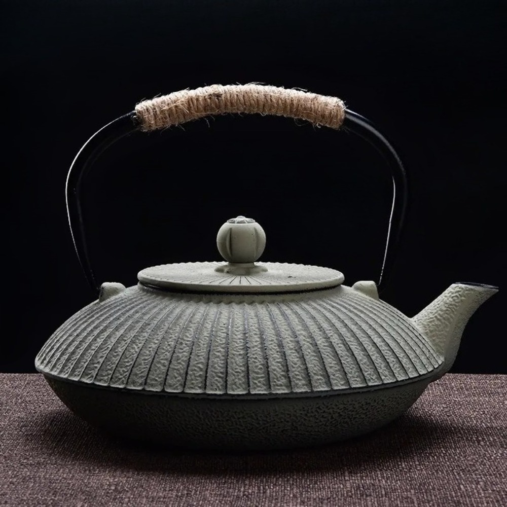 800ml Cast Iron Teapot Umbrell - Cast Iron Teapot ulasan dan harga