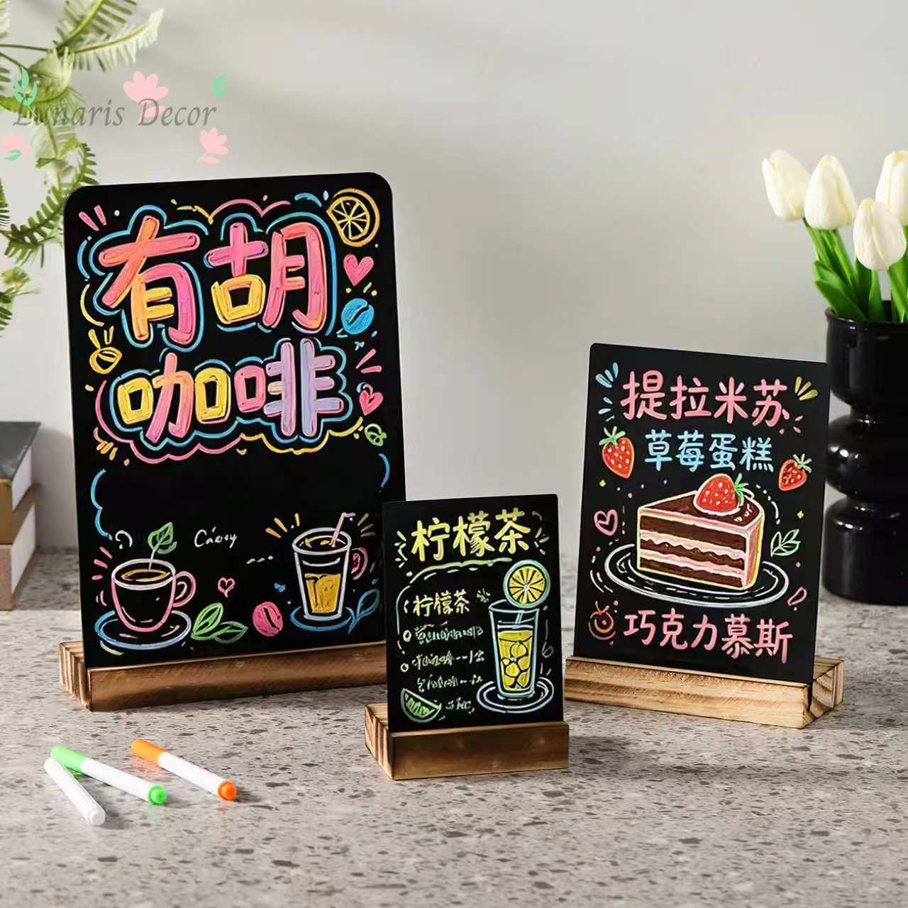 A4 rewritable stall advertisin - Coffee Tea Menu ulasan dan harga