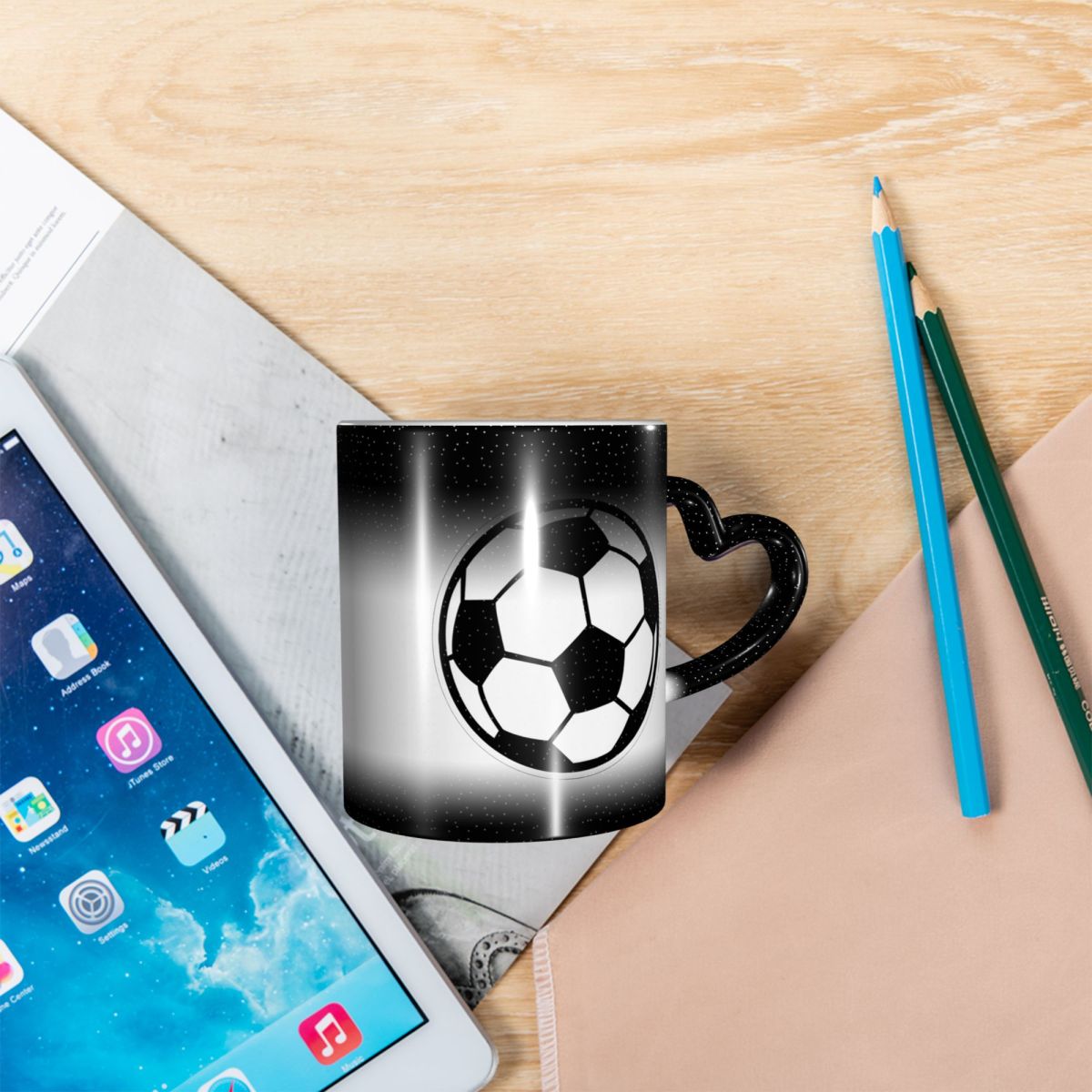 Soccer Ball Football Icon Mug  - Coffee Tea Icon ulasan dan harga