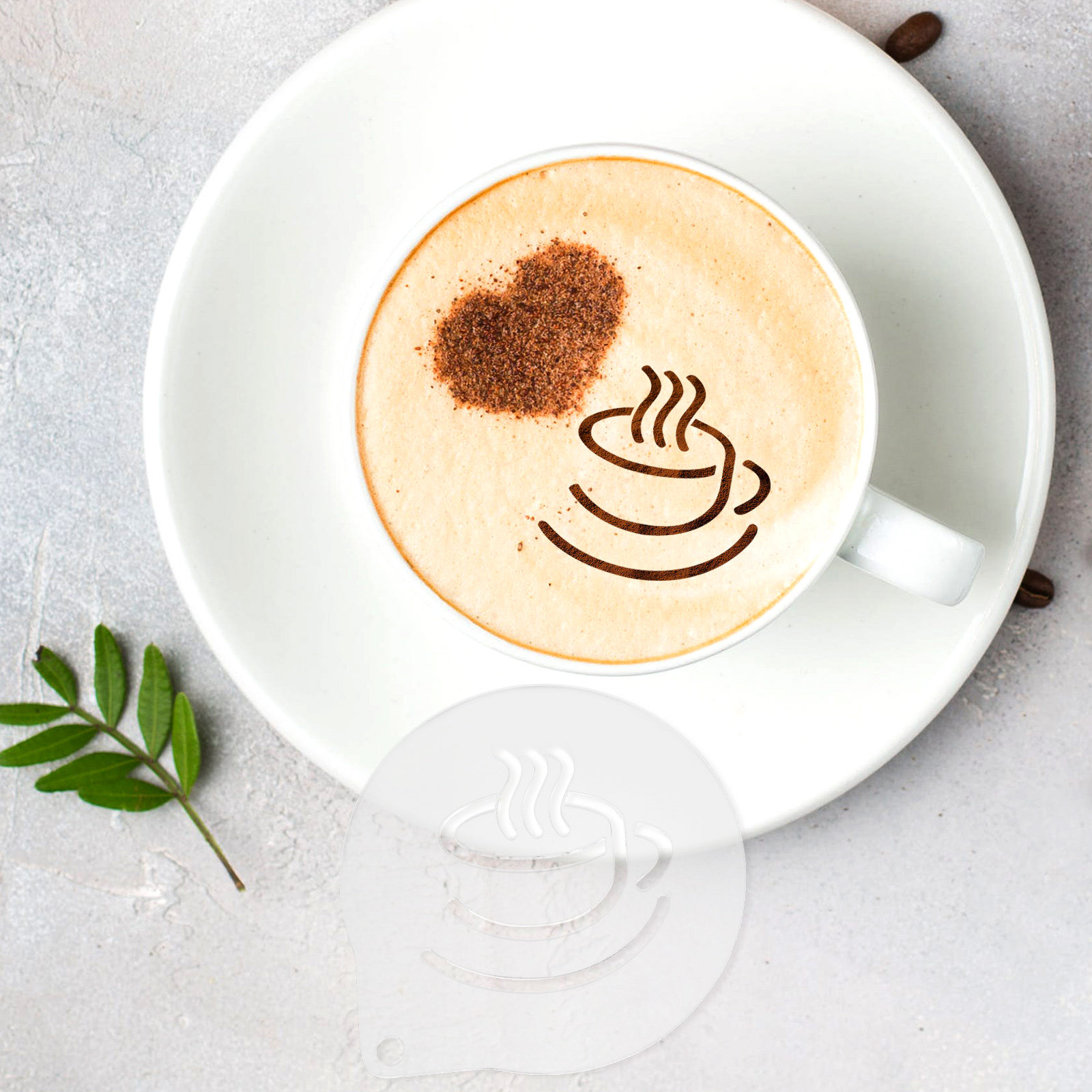 Lightweight Acrylic Coffee Ste - Coffee Stencil Art ulasan dan harga