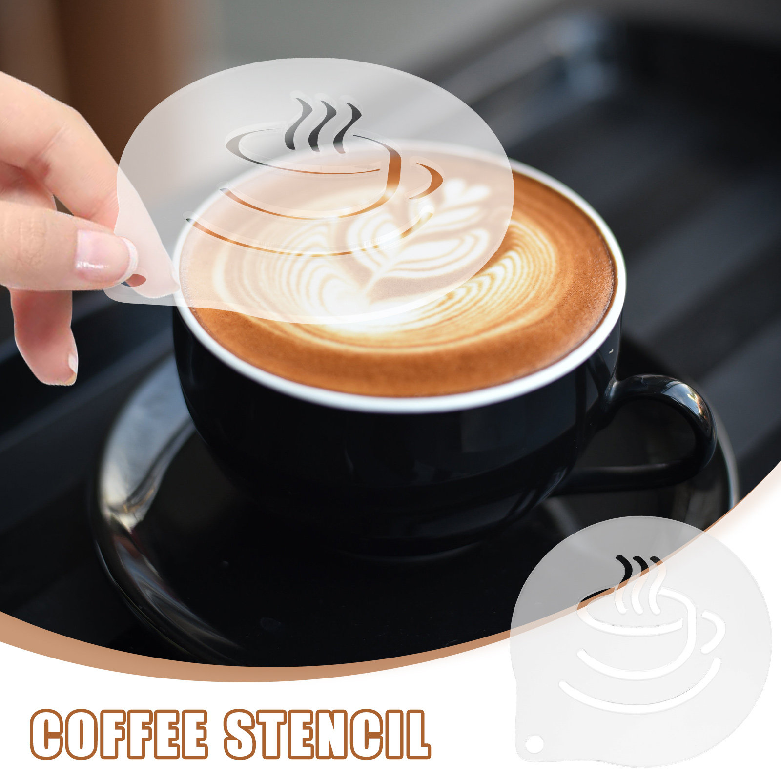 Lightweight Acrylic Coffee Ste - Coffee Stencil Art ulasan dan harga