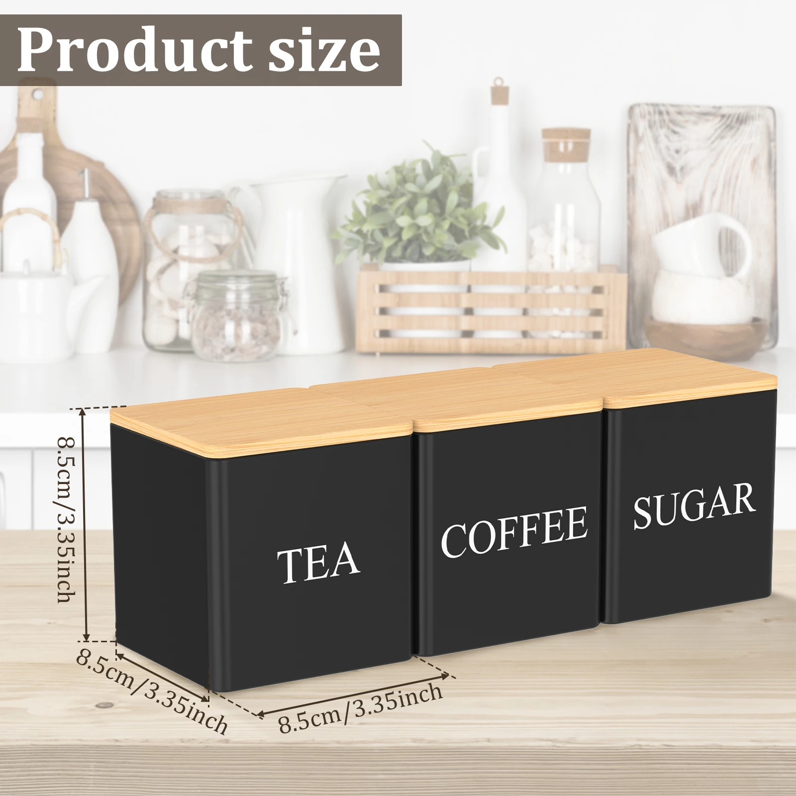 3Pcs Set 500ml Tea Sugar Coffe - Coffee Tea Canister Set ulasan dan harga