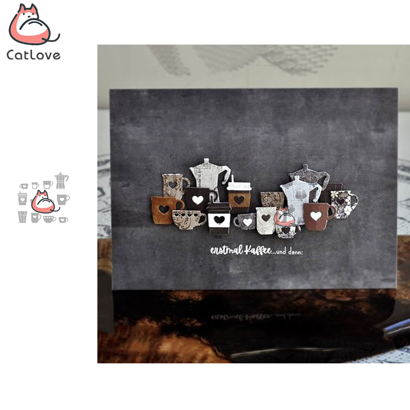 Catlove Coffee Cup Metal Cutti - Coffee Stencil Art ulasan dan harga