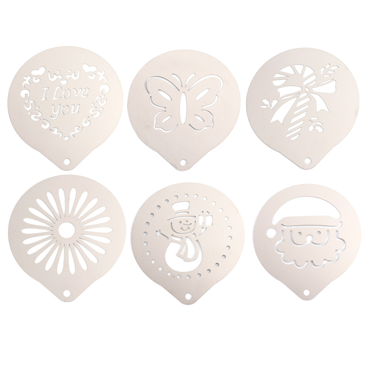 1Set Coffee Stencils Stainless - Coffee Stencil Art ulasan dan harga