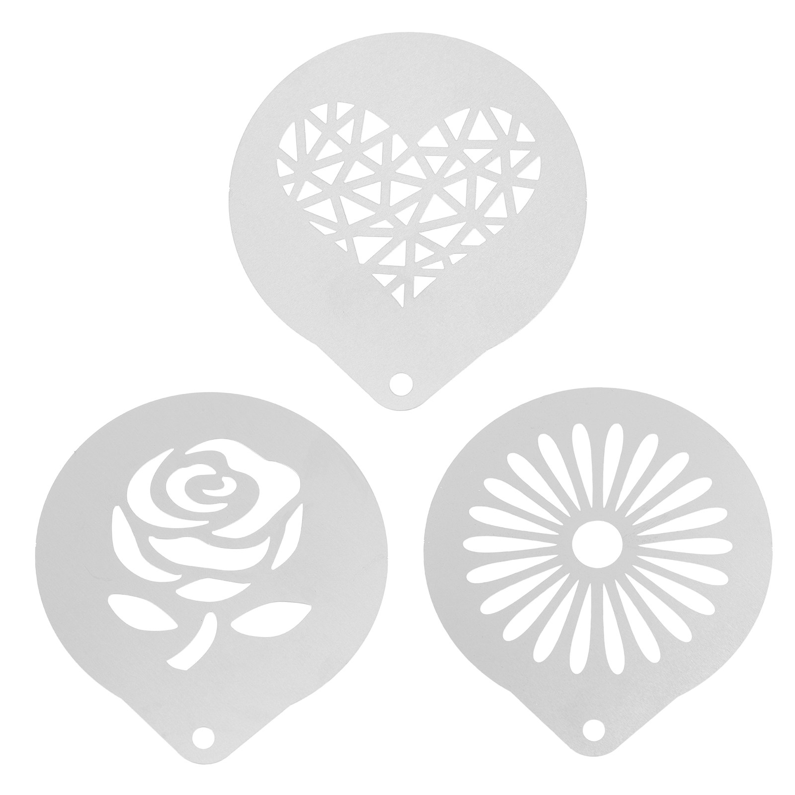 3Pcs Food Grade Stainless Stee - Coffee Stencil Art ulasan dan harga