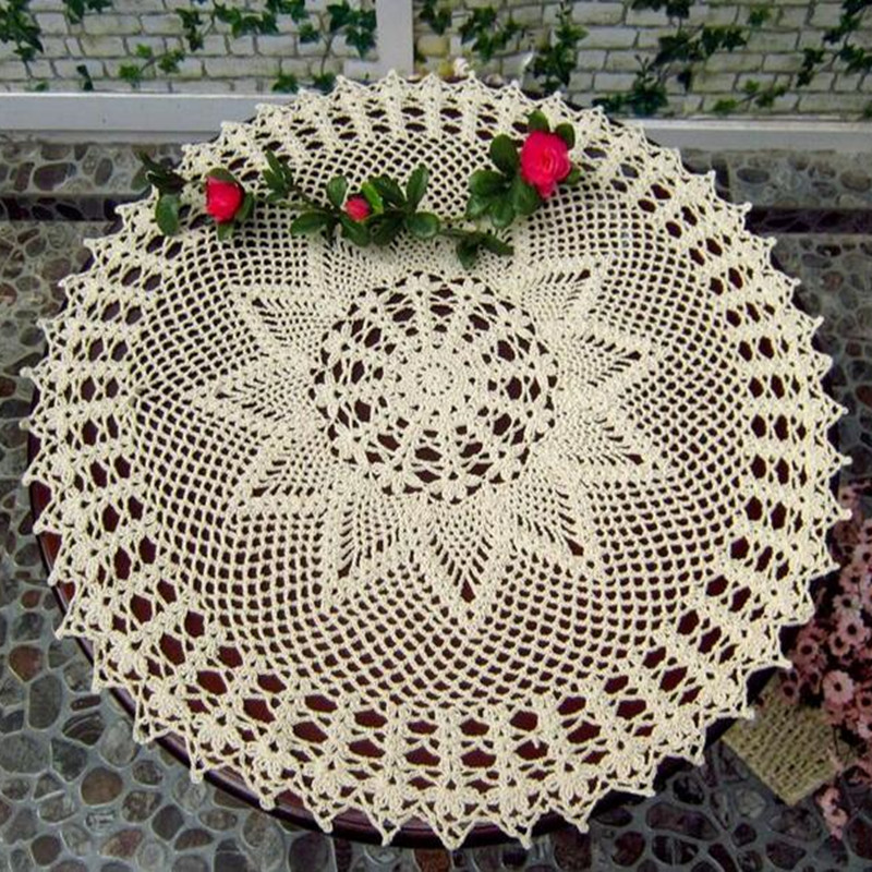 50cm Modern Lace Cotton Round  - Coffee Tea Place ulasan dan harga