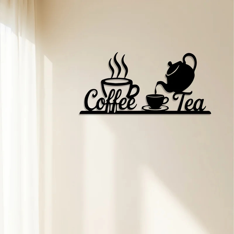 Rustic Metal Coffee & Tea Wall - Coffee Tea Icon ulasan dan harga