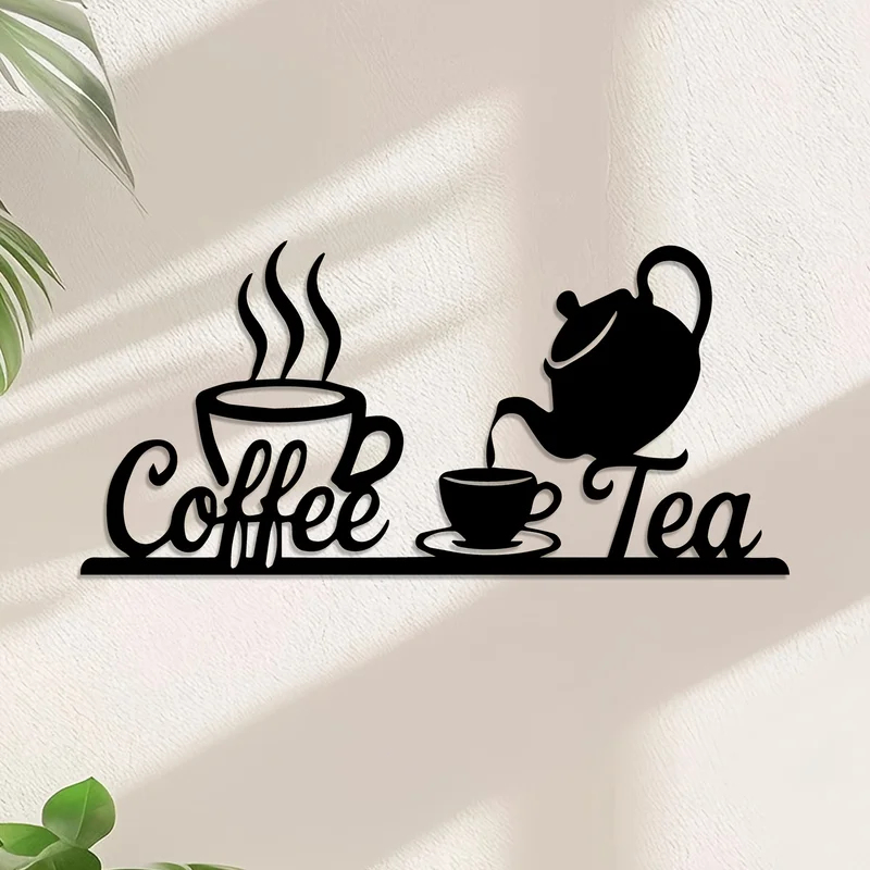 Rustic Metal Coffee & Tea Wall - Coffee Tea Icon ulasan dan harga