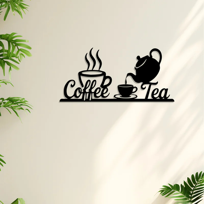 Rustic Metal Coffee & Tea Wall - Coffee Tea Icon ulasan dan harga