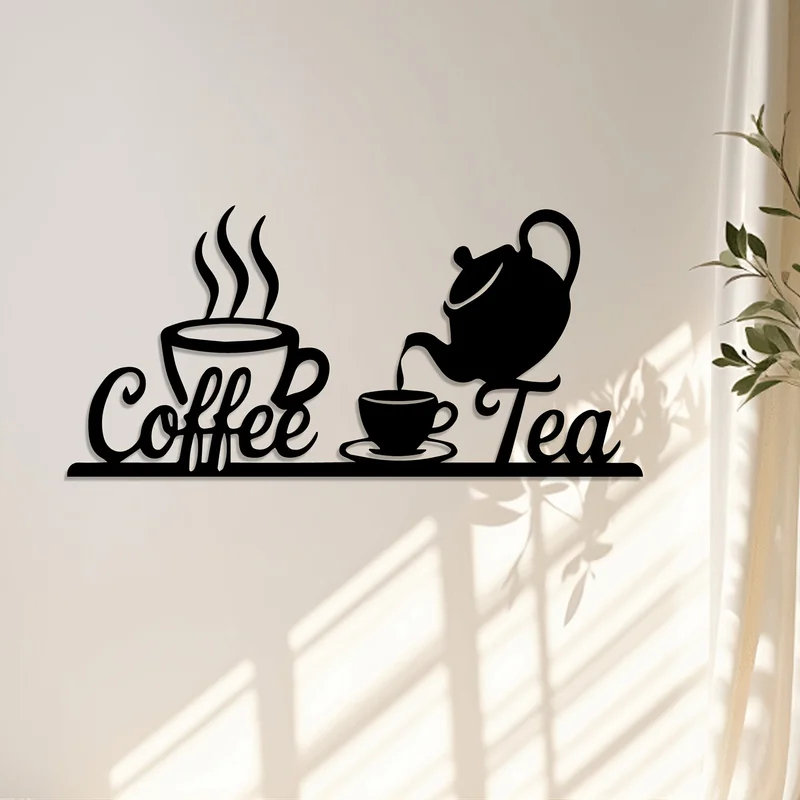 Rustic Metal Coffee & Tea Wall - Coffee Tea Icon ulasan dan harga
