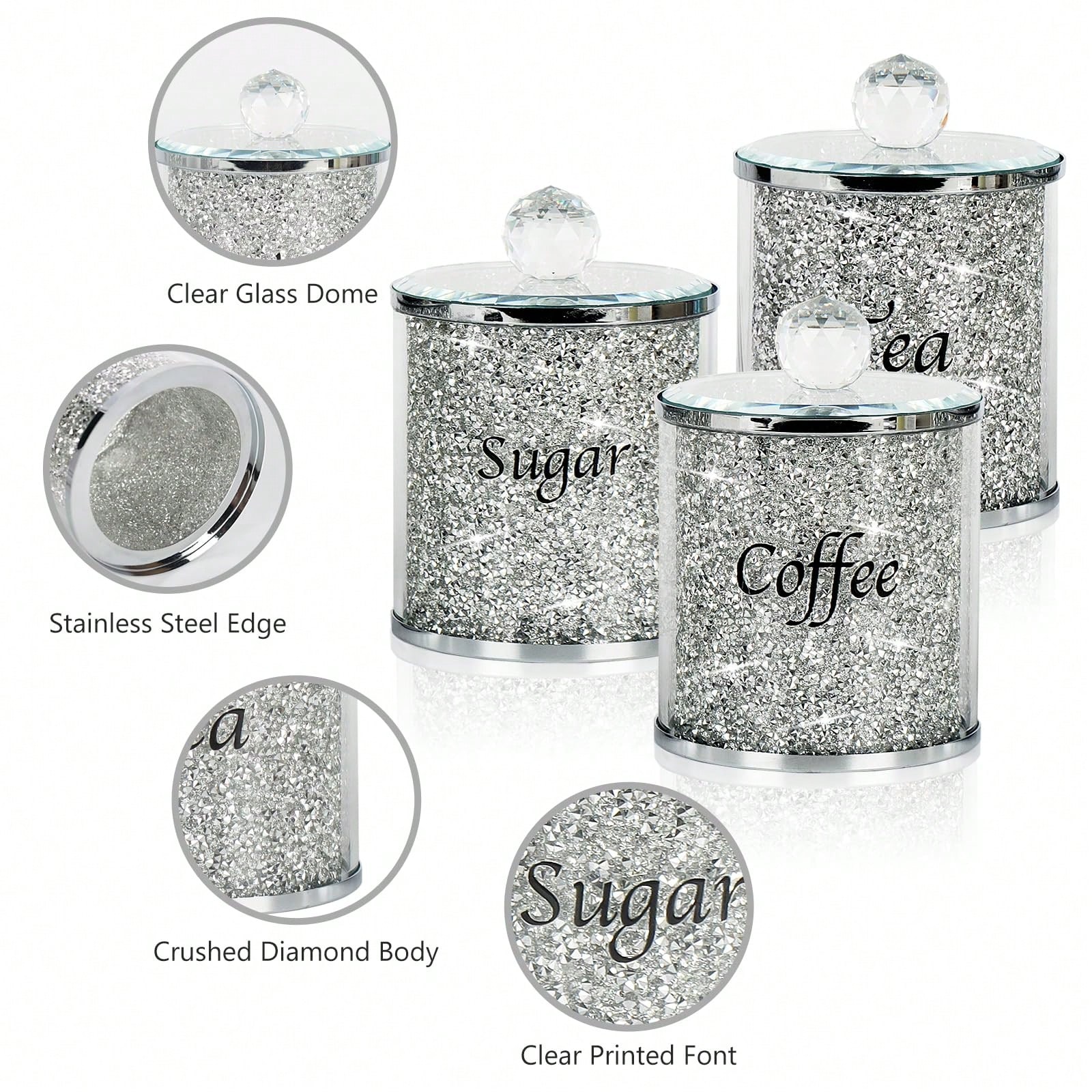 Coffee Sugar Tea Canister Set  - Coffee Tea Canister Set ulasan dan harga