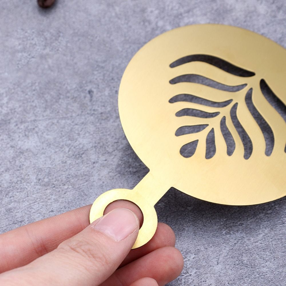 4pcs Stainless Steel Latte Cof - Coffee Stencil Art ulasan dan harga