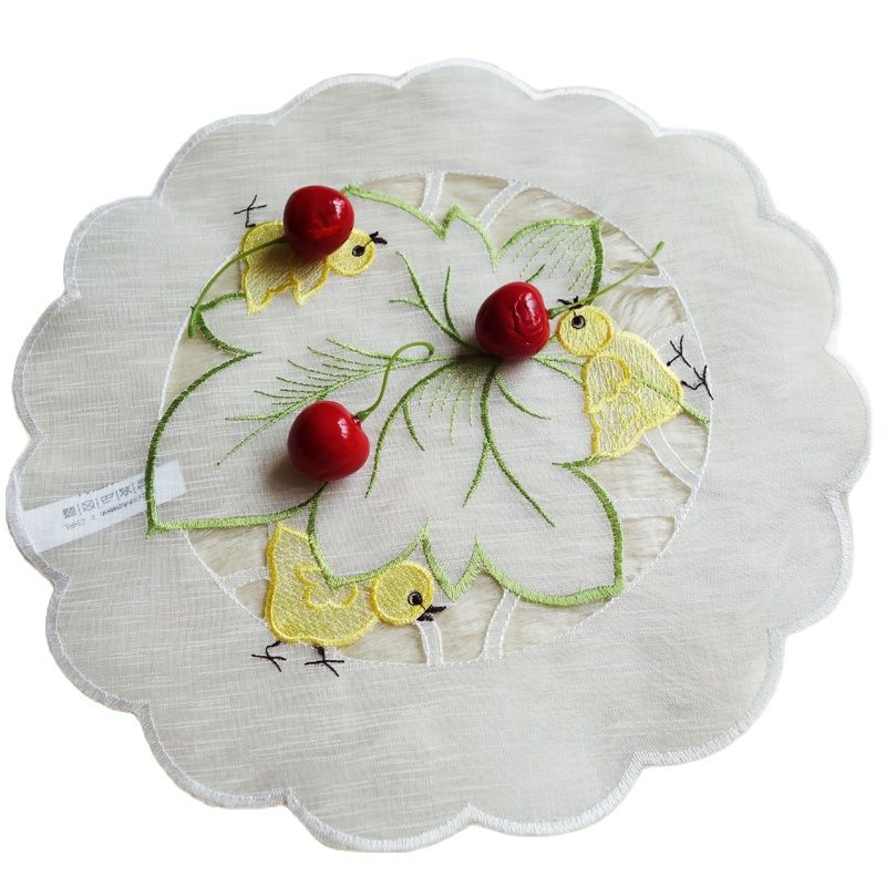 HOT Lace Round Embroidery Tabl - Coffee Tea Place ulasan dan harga
