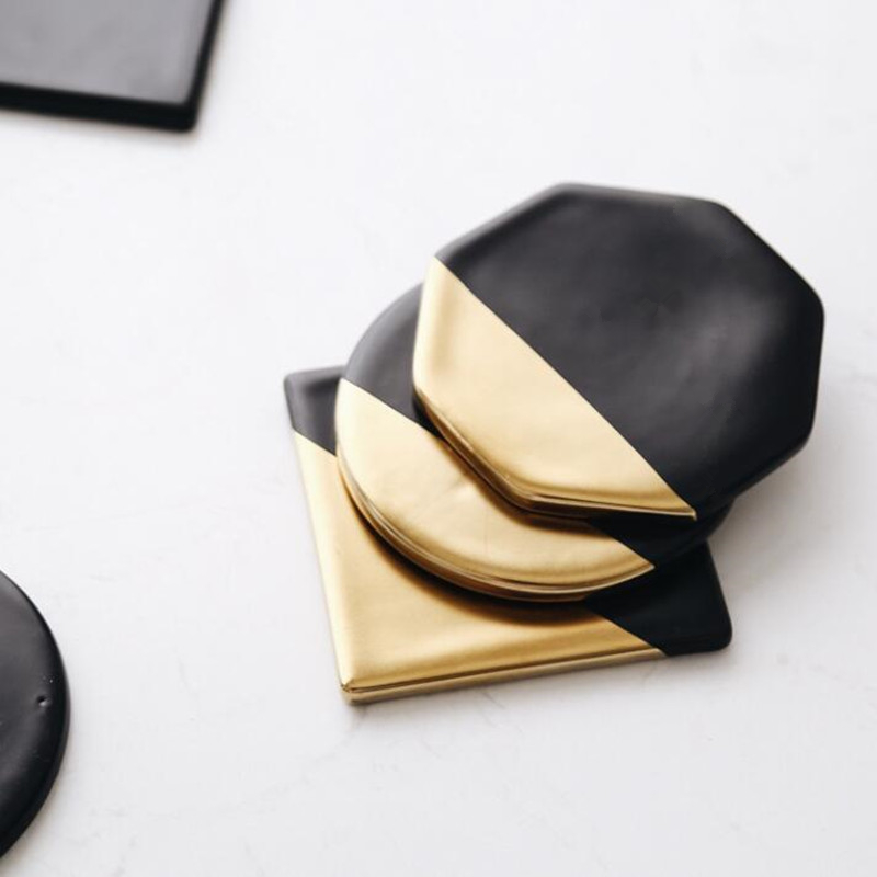 Marble Grain Coasters Ceramics - Coffee Tea Place ulasan dan harga