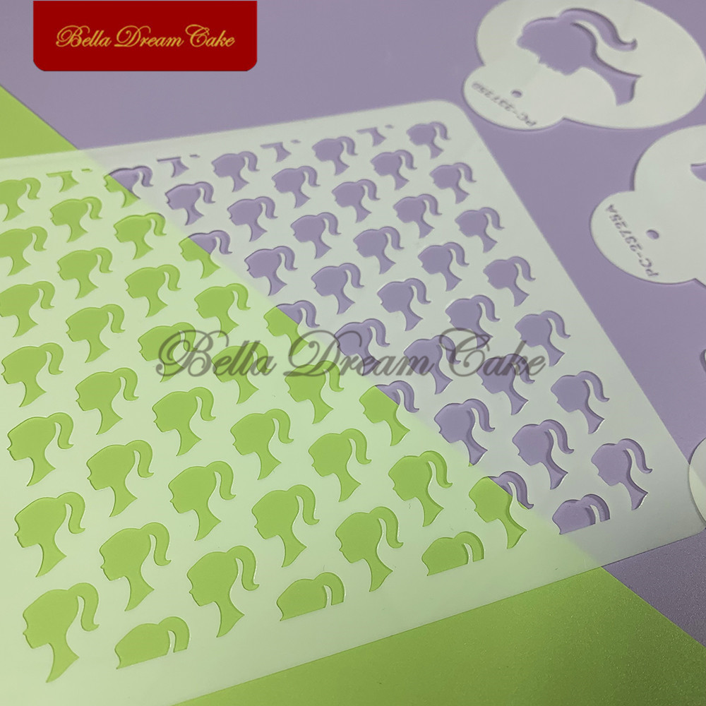 Cartoon Girl/Boy Deisgn Cookie - Coffee Stencil Art ulasan dan harga