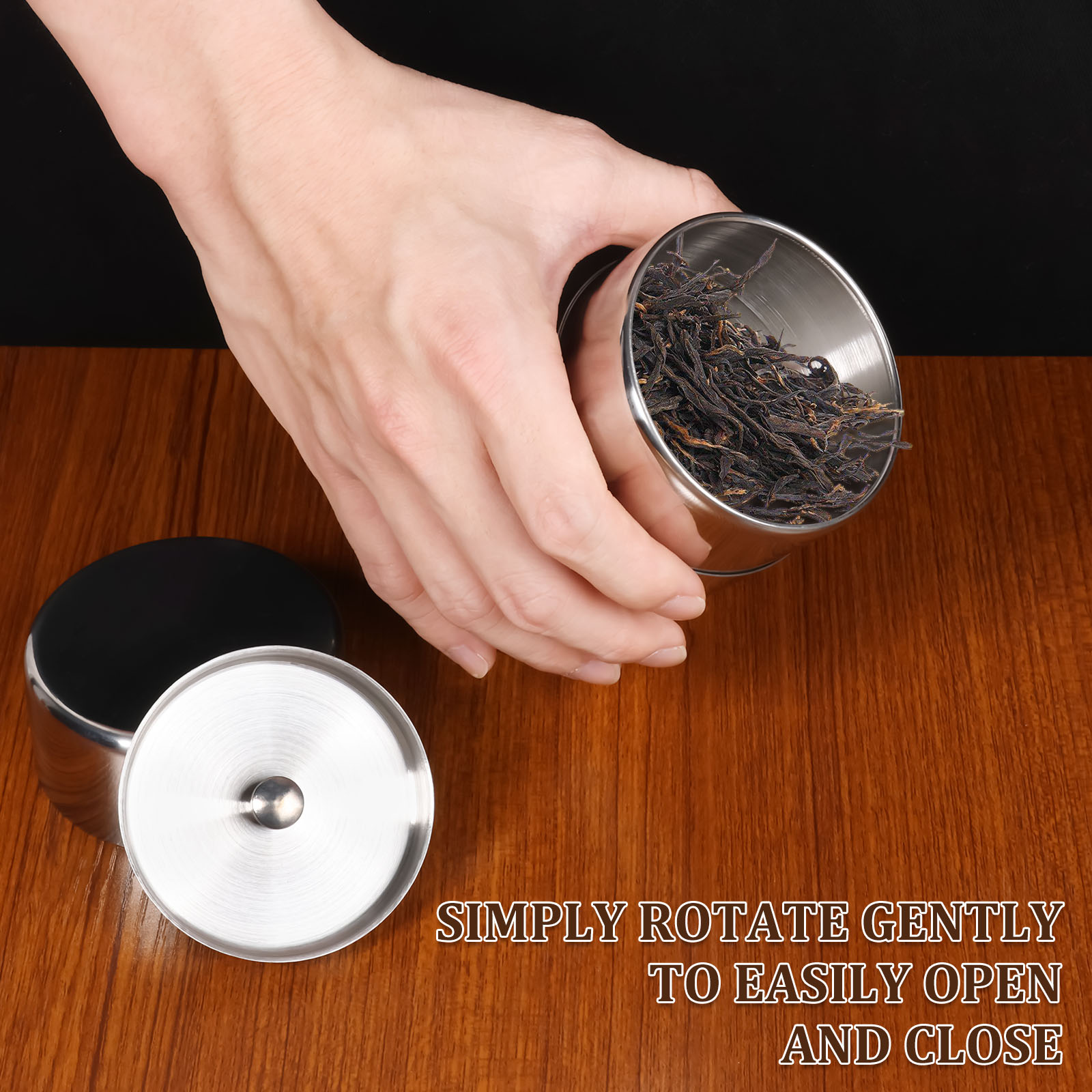 Stainless Steel Tea Leaf Tins  - Coffee Tea And Sugar Canisters ulasan dan harga