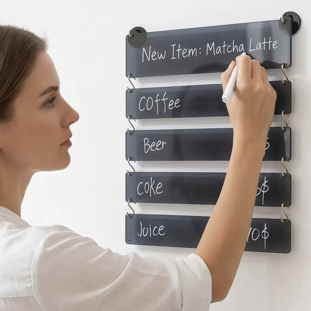 1Set 40cm Hanging Erasable Acr - Coffee Tea Menu ulasan dan harga