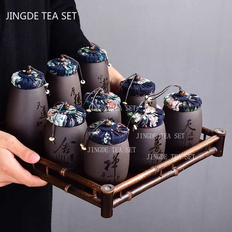 Chinese Purple Sand Small Tea  - Coffee Tea Canister Set ulasan dan harga