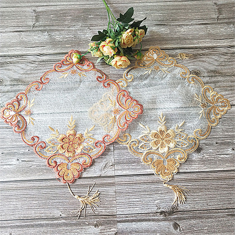 Hot Lace Embroidery Table Plac - Coffee Tea Place ulasan dan harga