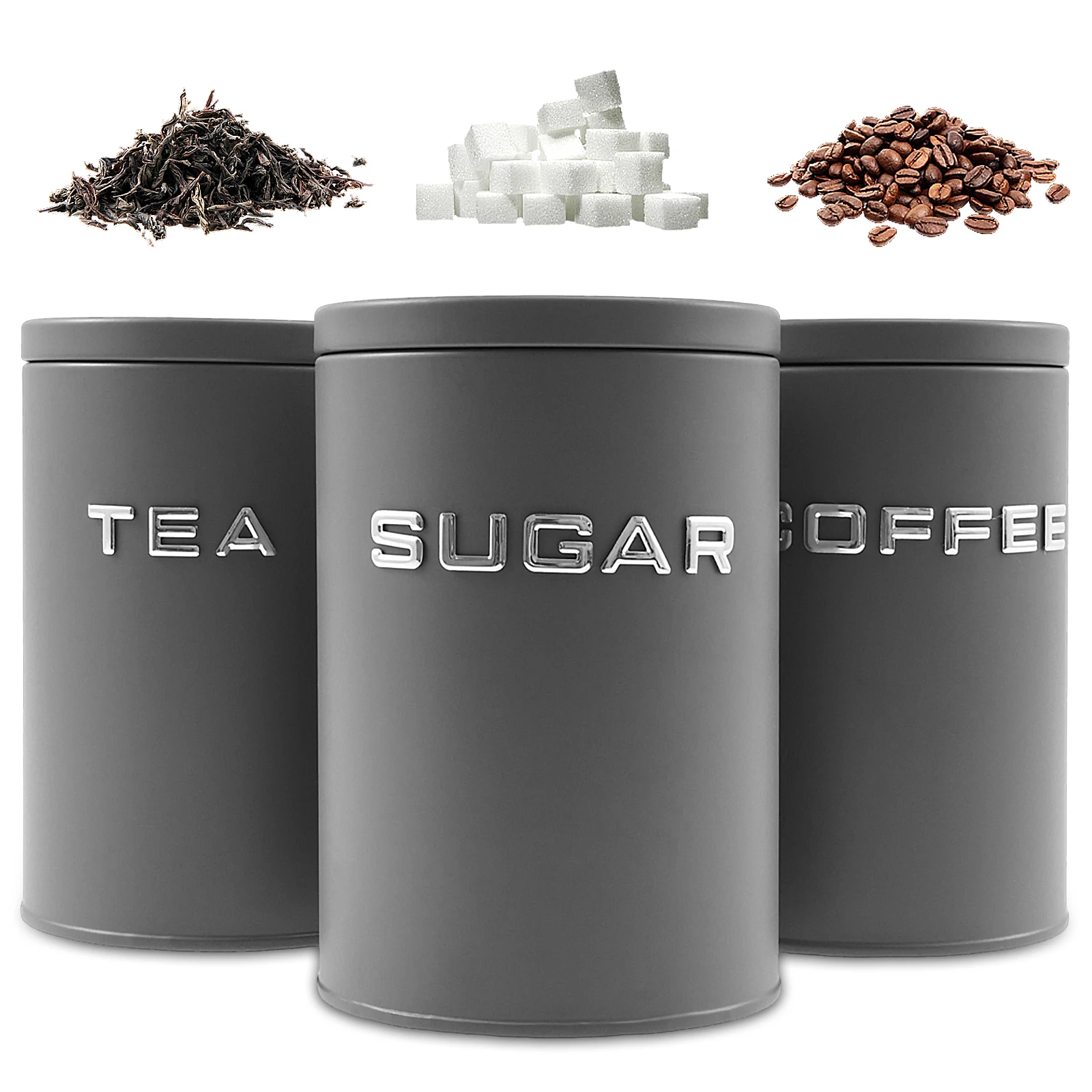 3 Pcs Tea Coffee Sugar Caniste - Coffee Tea Canister Set ulasan dan harga