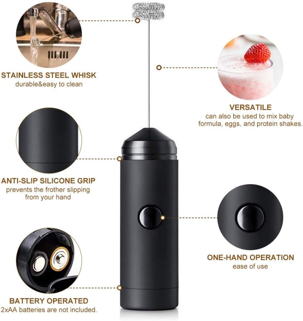 Electric Coffee Frother Set: H - Coffee Stencil Art ulasan dan harga