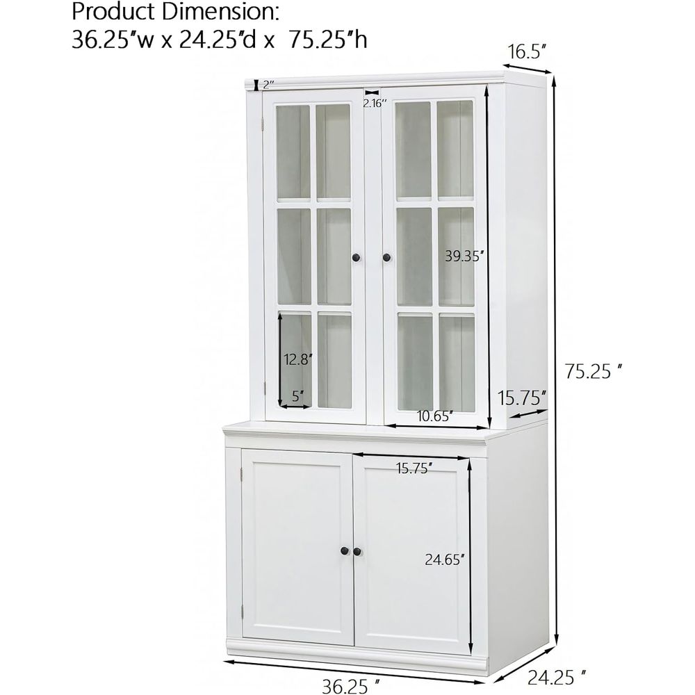 75 Tall White Glass Door Kitch - Coffee & Tea Restaurant ulasan dan harga