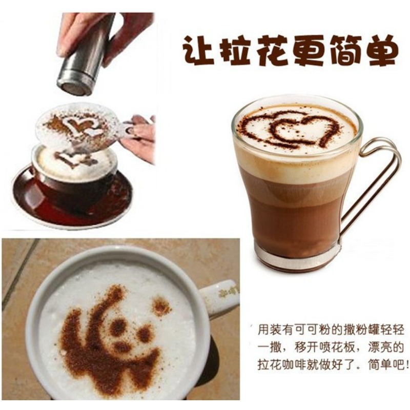 16Pcs Coffee Art Stencils Bari - Coffee Stencil Art ulasan dan harga
